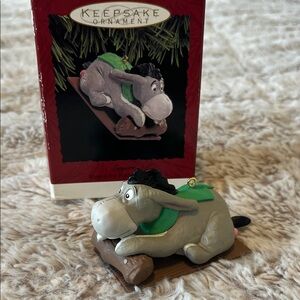 Hallmark Keepsake Eeyore Ornament with Green Blanket